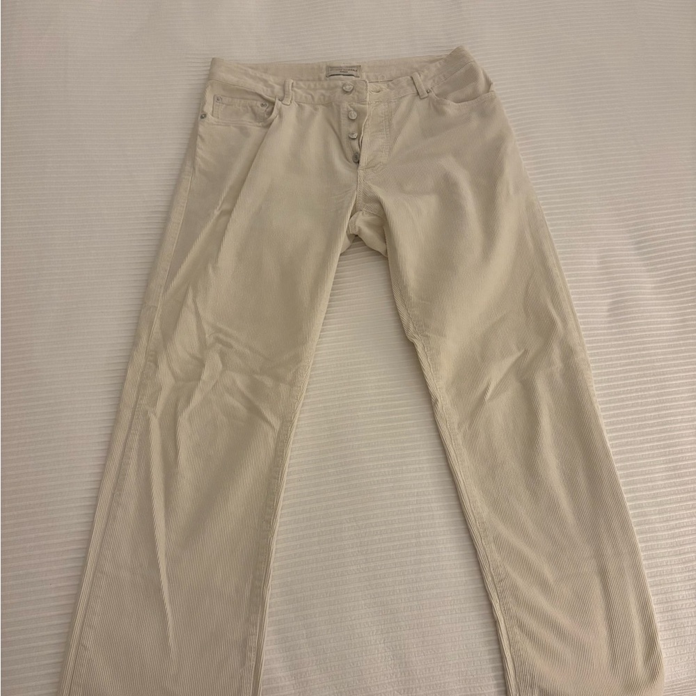 Officine Generale Ivory Cotton Pants